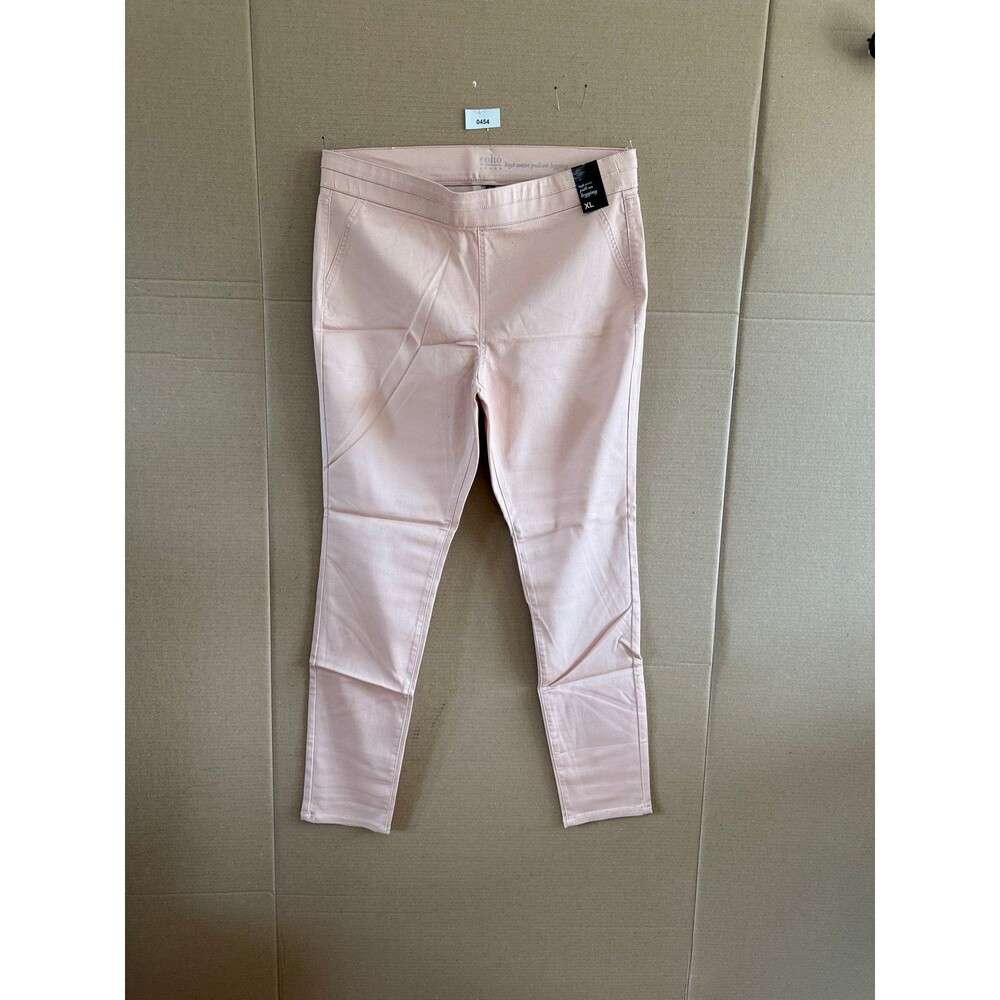 New Light Pink Women’s High waisted skinny jean casual pant stretchy  XL